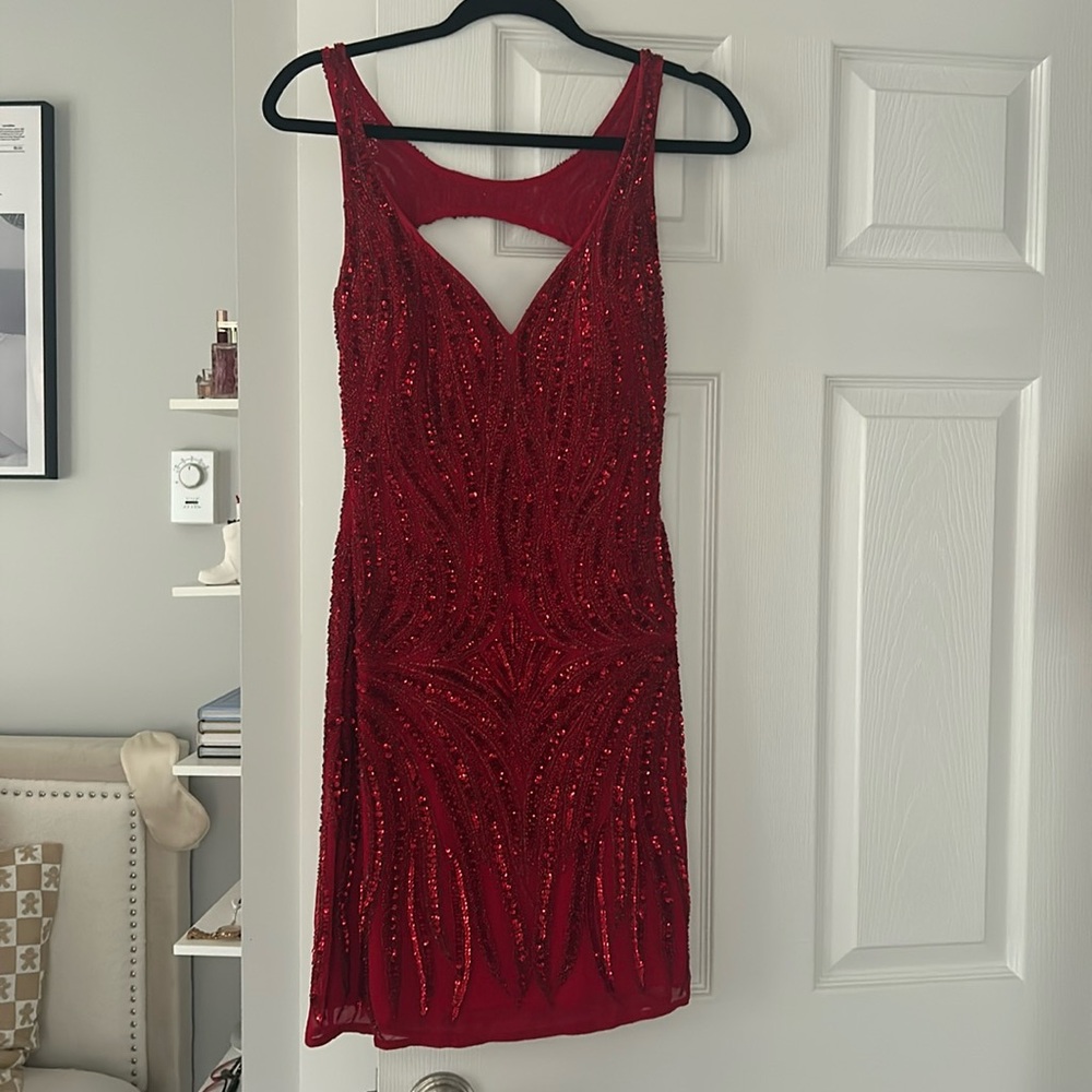 Red sequin formal dress ❤️
